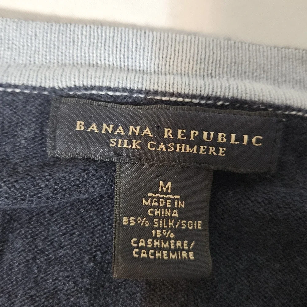 Sweater Silk Cashmere Argyle Fast Shipping! Banana Republic L Large Men's‎